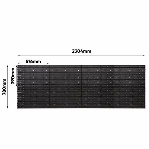 Panel negro con dimensiones de 2304mm por 780mm.