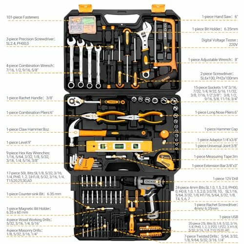 DEKO Caja Herramientas Completa