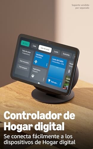Pantalla de controlador de hogar digital en soporte