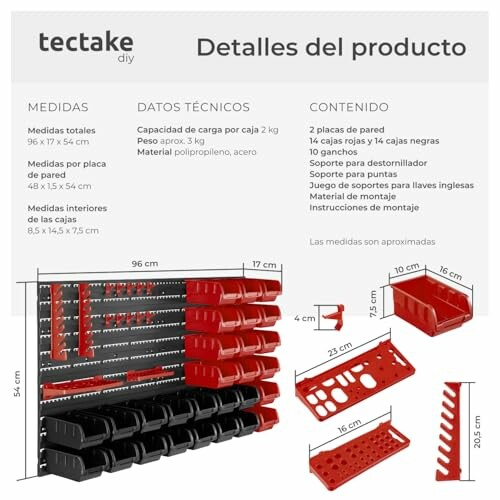 Organizador de Herramientas tectake