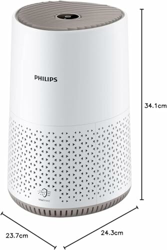 Purificador de aire Philips con dimensiones.