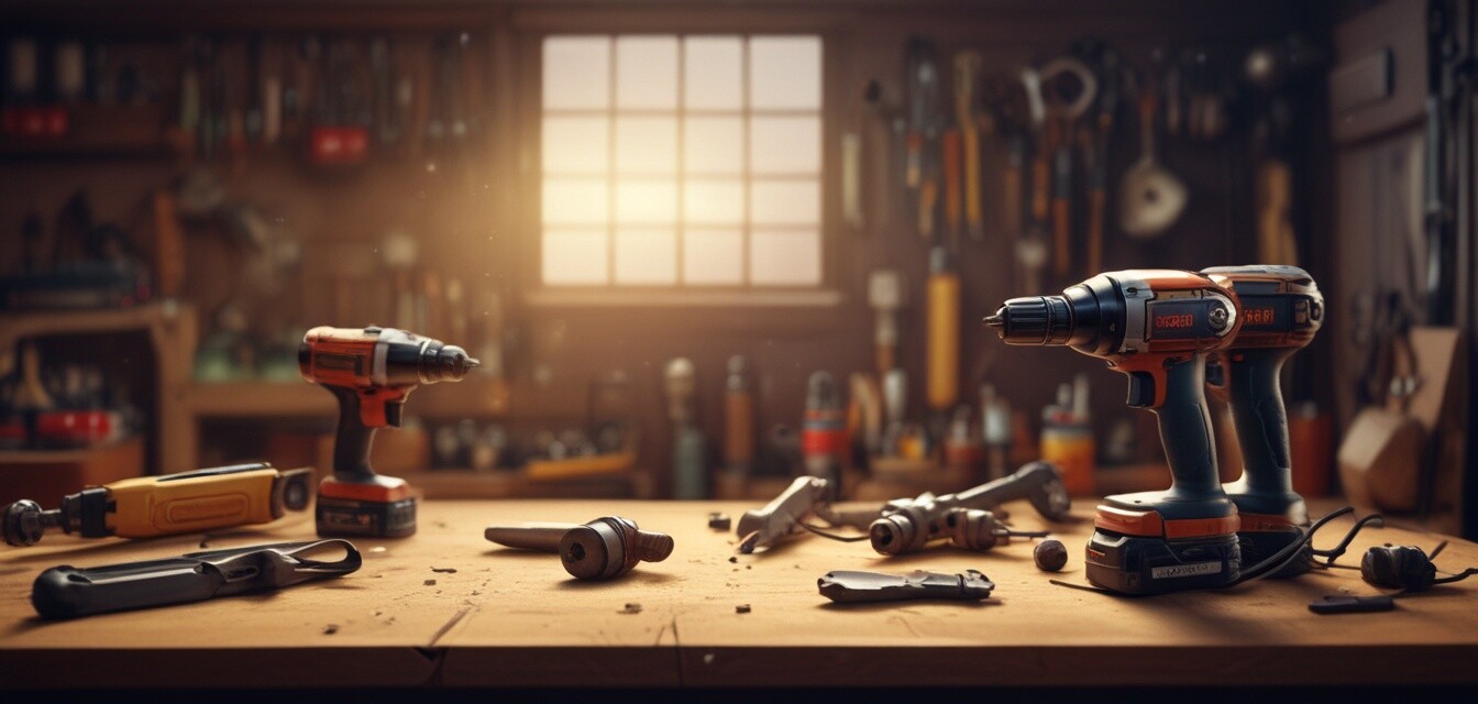 Modern electric tools for DIY projects